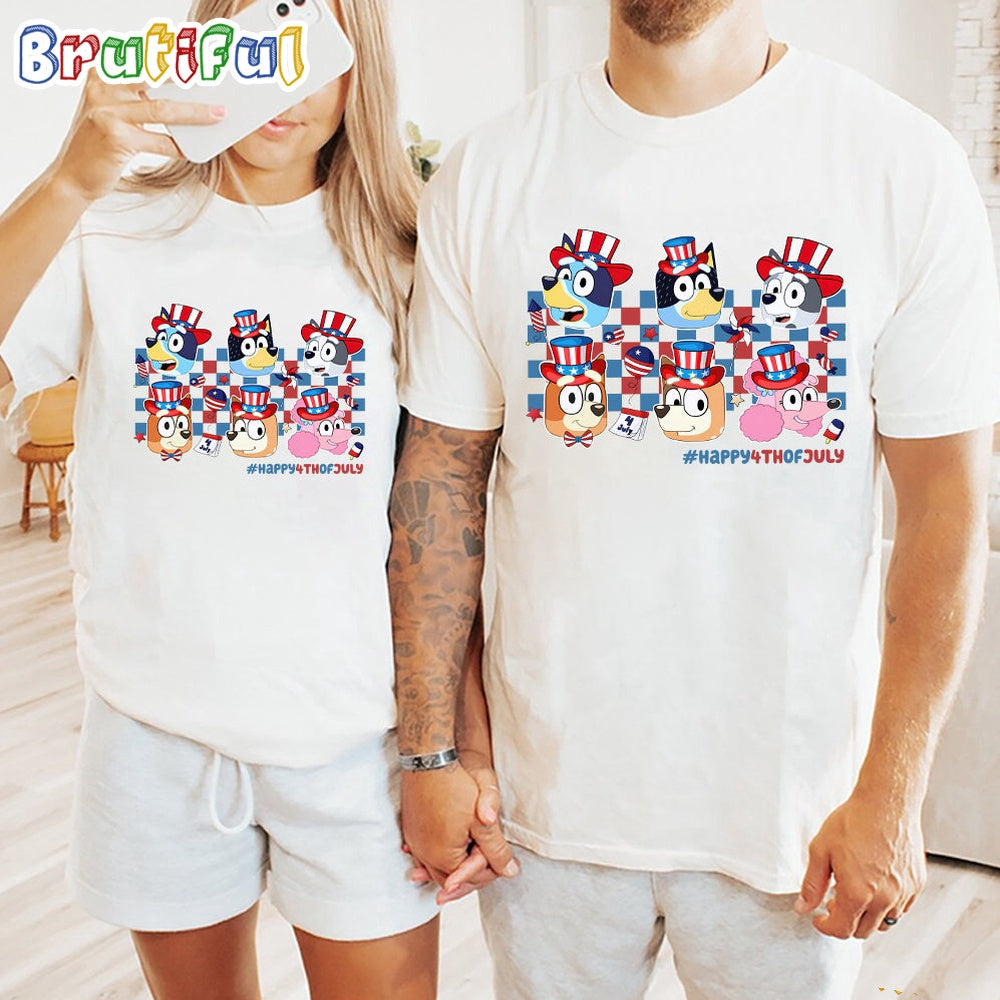 Bluey Independence Day 4th Of July 2024 T Shirt, Bluey T Shirt, Mens Bluey Shirt, Womens Bluey Shirt