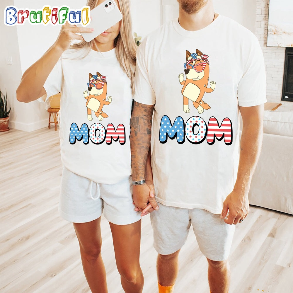 Bluey Mom Independence Day 4th Of July Shirt, Bluey T Shirt, Mens Bluey Shirt, Womens Bluey Shirt