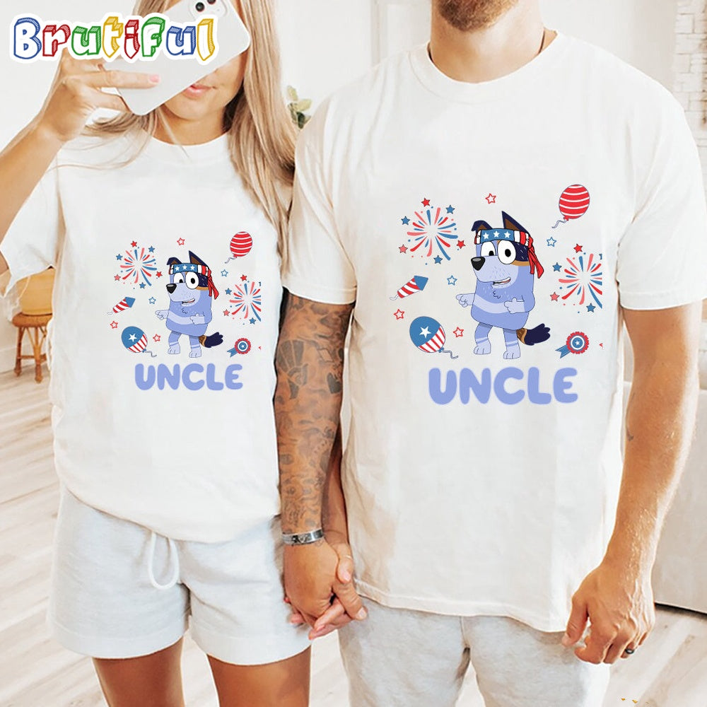 Bluey Uncle Independence Day 4th Of July Shirt, Bluey T Shirt, Mens Bluey Shirt, Womens Bluey Shirt