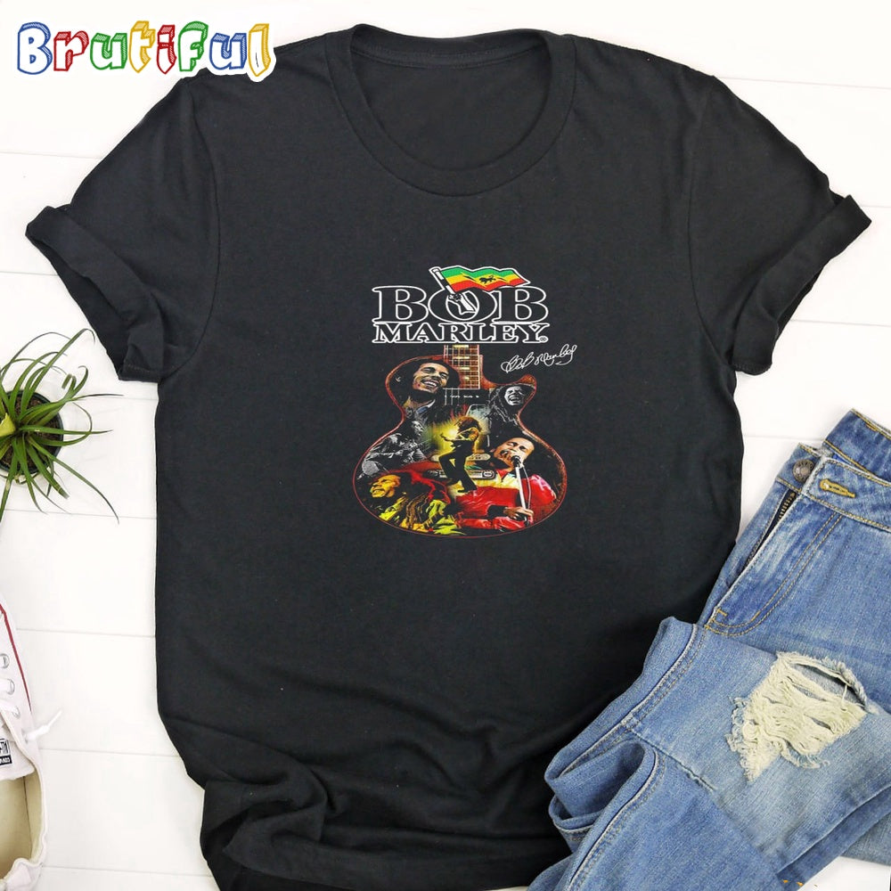 Bob Marley Guitar Legend One Love T Shirt