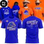 Boise State Broncos 2026 Statue Left 13-0 Perfect Season Hoodie T-Shirt