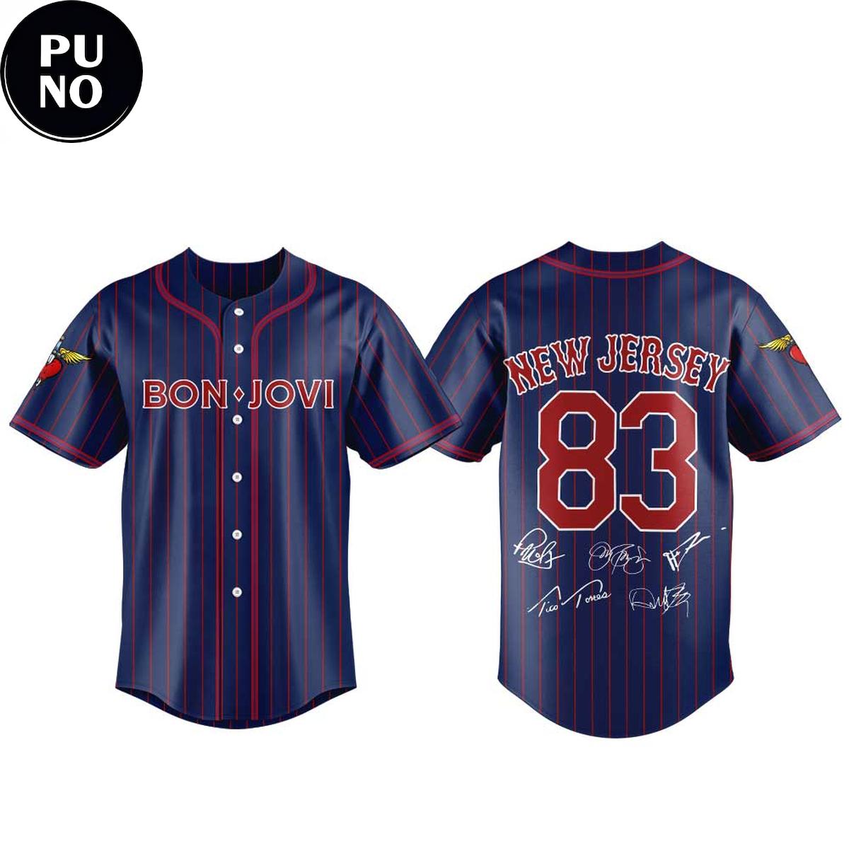 Bon Jovi Forever Tour 2026 Signature Baseball Jersey