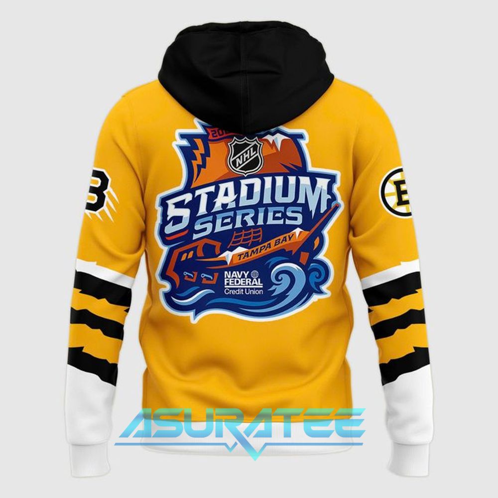 Boston Bruins 2026 NHL Stadium Series Yellow Limited Hoodie, Cap