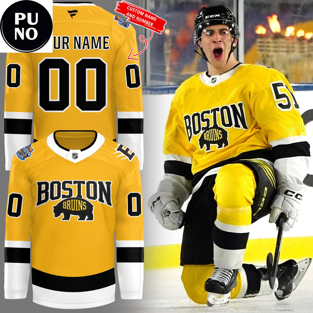 Boston Bruins 2026 Outdoor Game Personalized Hockey Jersey