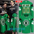 Boston Bruins Happy Saint Patrick’s Day Custom Hockey Jersey