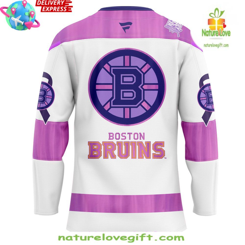 Boston Bruins Hockey Fights Cancer Jersey Special Edition