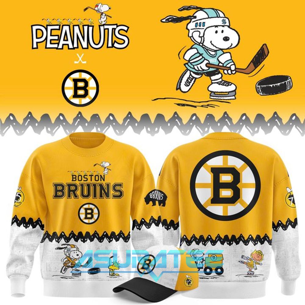 Boston Bruins” Peanuts Night ” 2026 Snoopy Special Sweatshirt