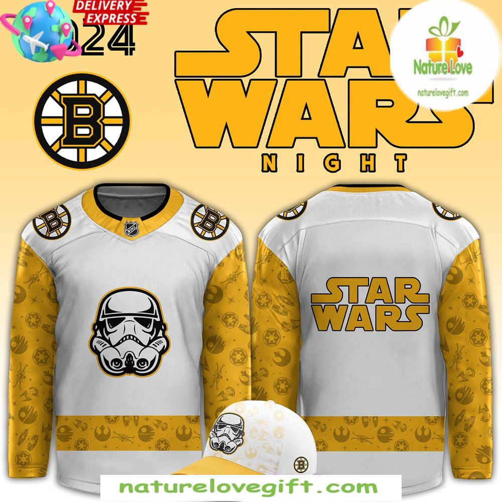 Boston Bruins Star Wars Night Hockey Jersey NHL Fan Gear