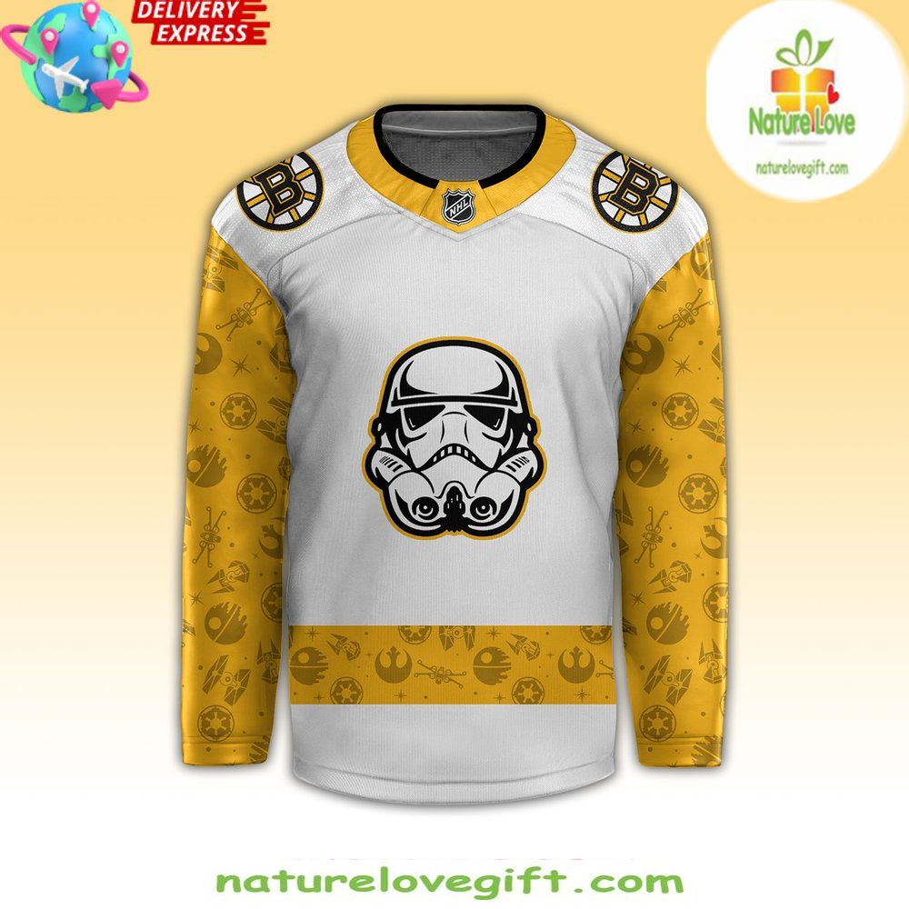 Boston Bruins Star Wars Night Hockey Jersey NHL Fan Gear