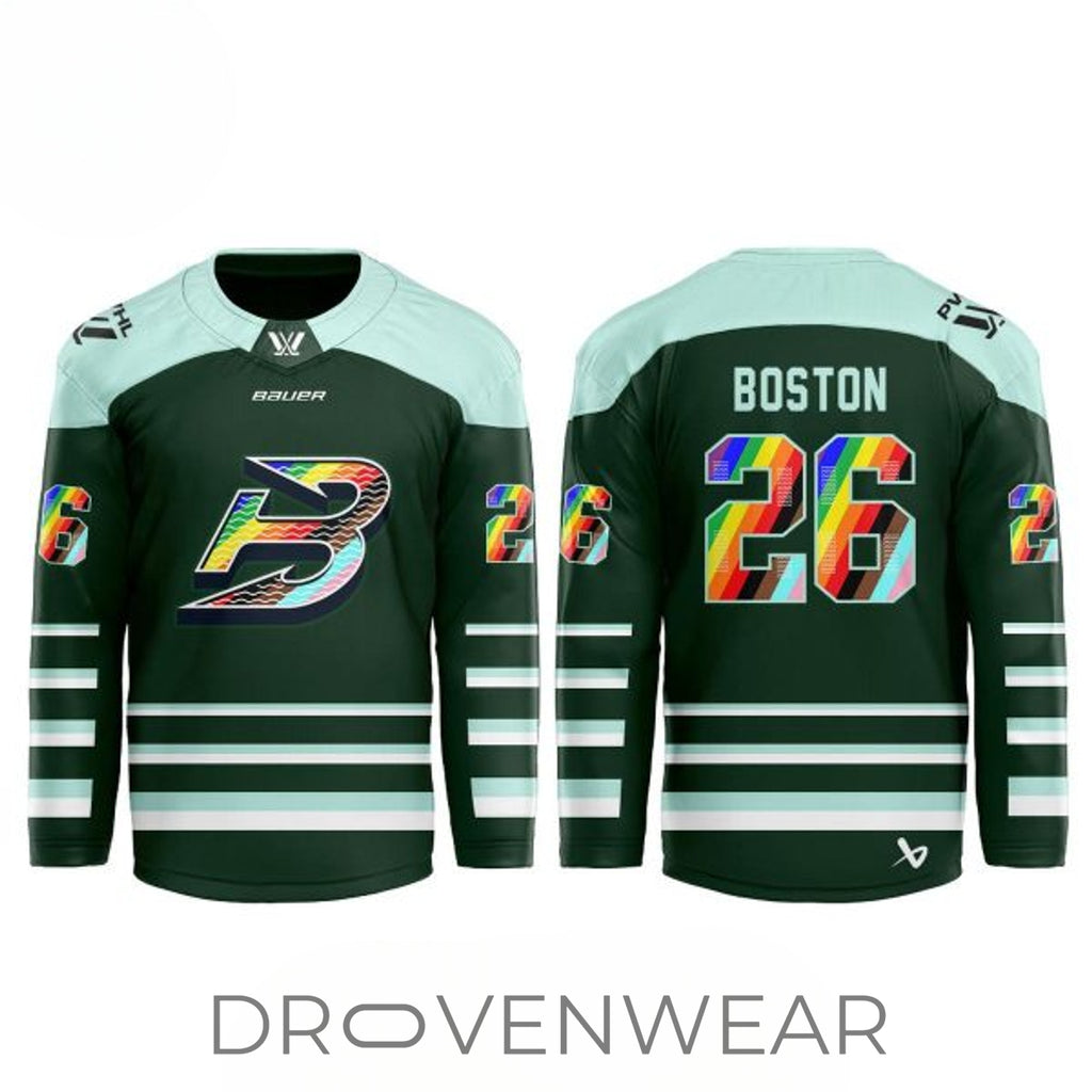 Boston Fleet Pride Month 2026 Custom PWHL Hockey Jersey