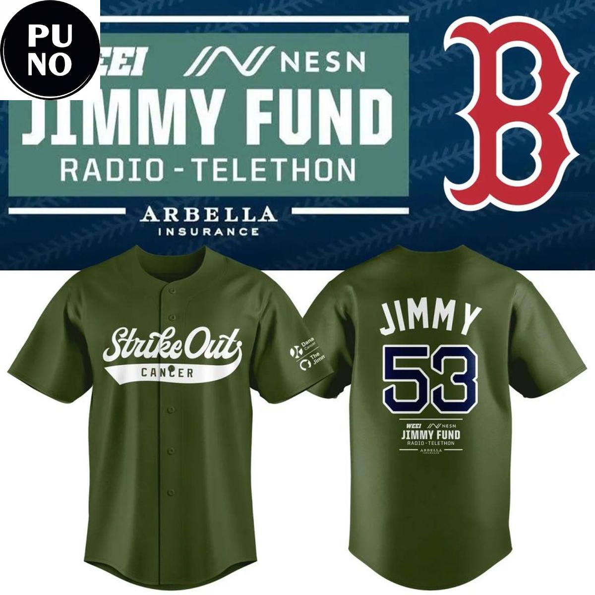 Boston Red Sox 2026 Strike Out Cancer Jimmy Fund Baseball Jersey
