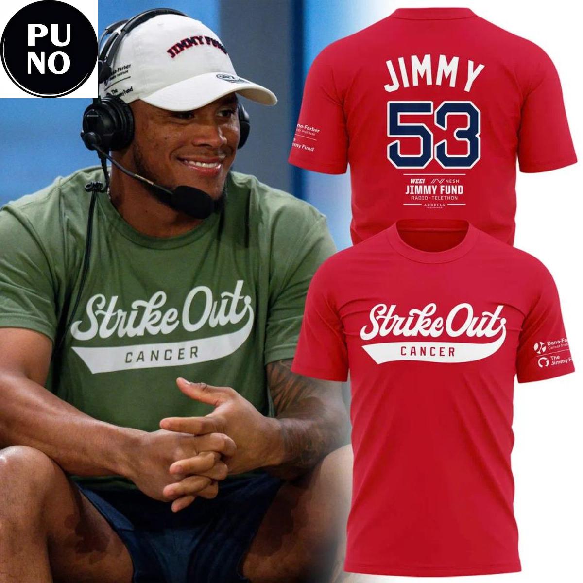 Boston Red Sox 2026 Strike Out Cancer Jimmy Fund T-Shirt