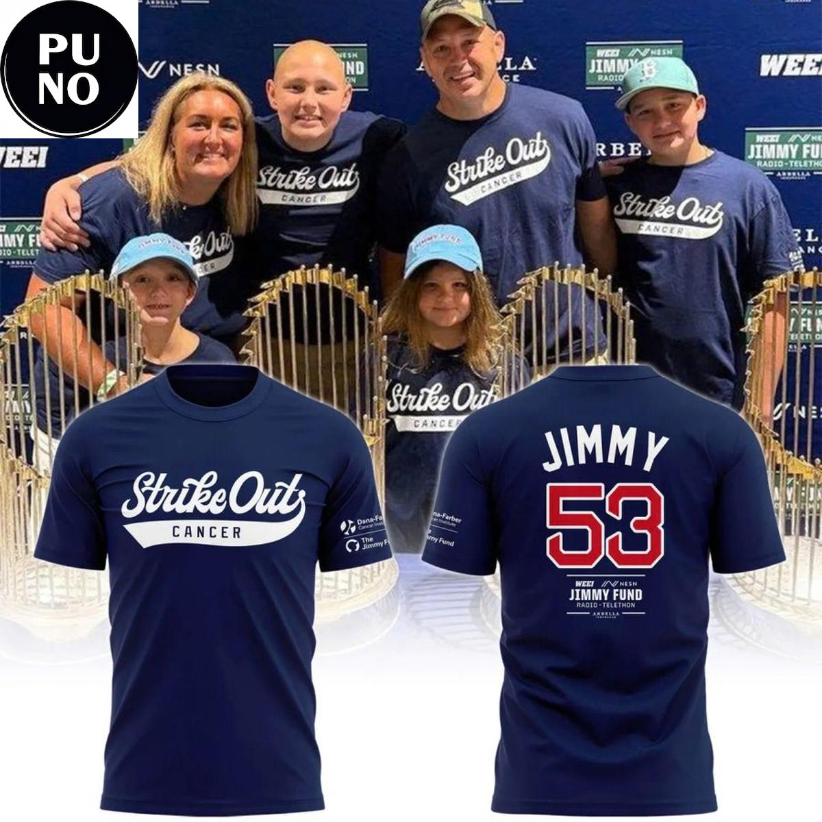 Boston Red Sox 2026 Strike Out Cancer Jimmy Fund T-Shirt