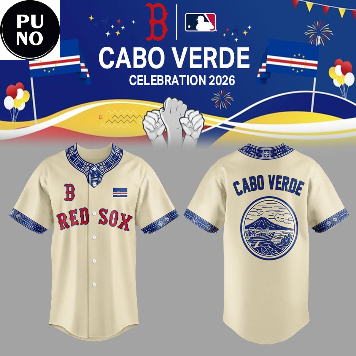 Boston Red Sox Celebration Cabo Verde 2026 Baseball Jersey