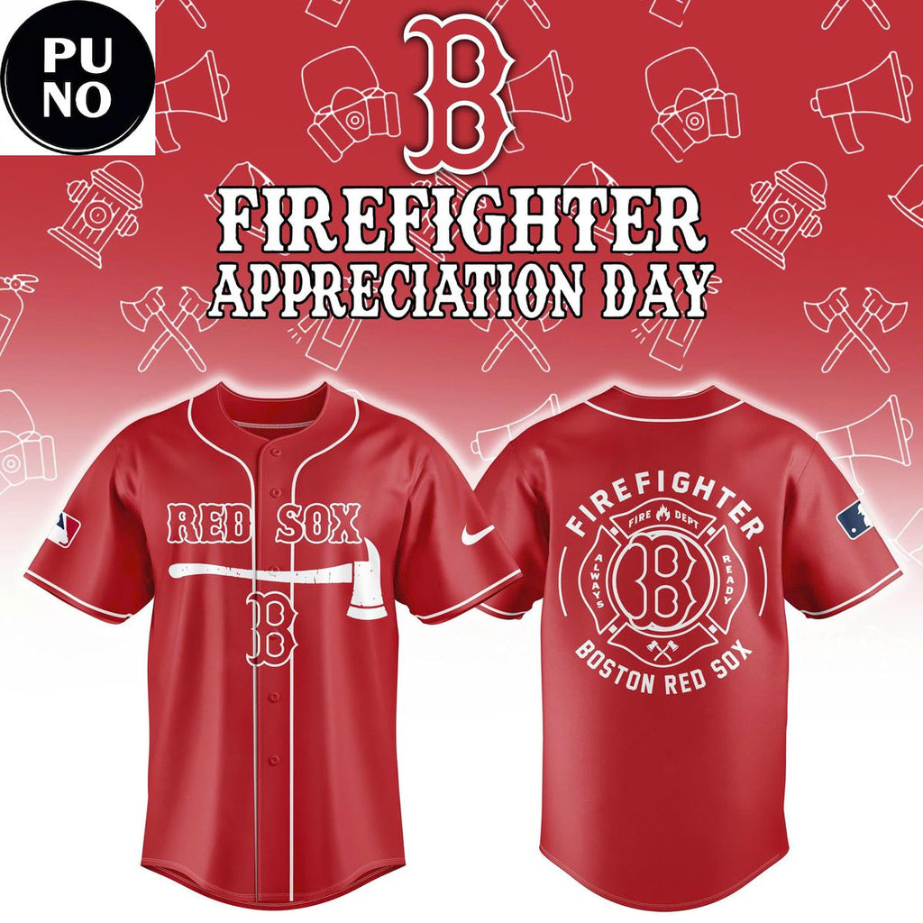 Boston Red Sox Firefighter Application Night 2026 Baseball Jersey