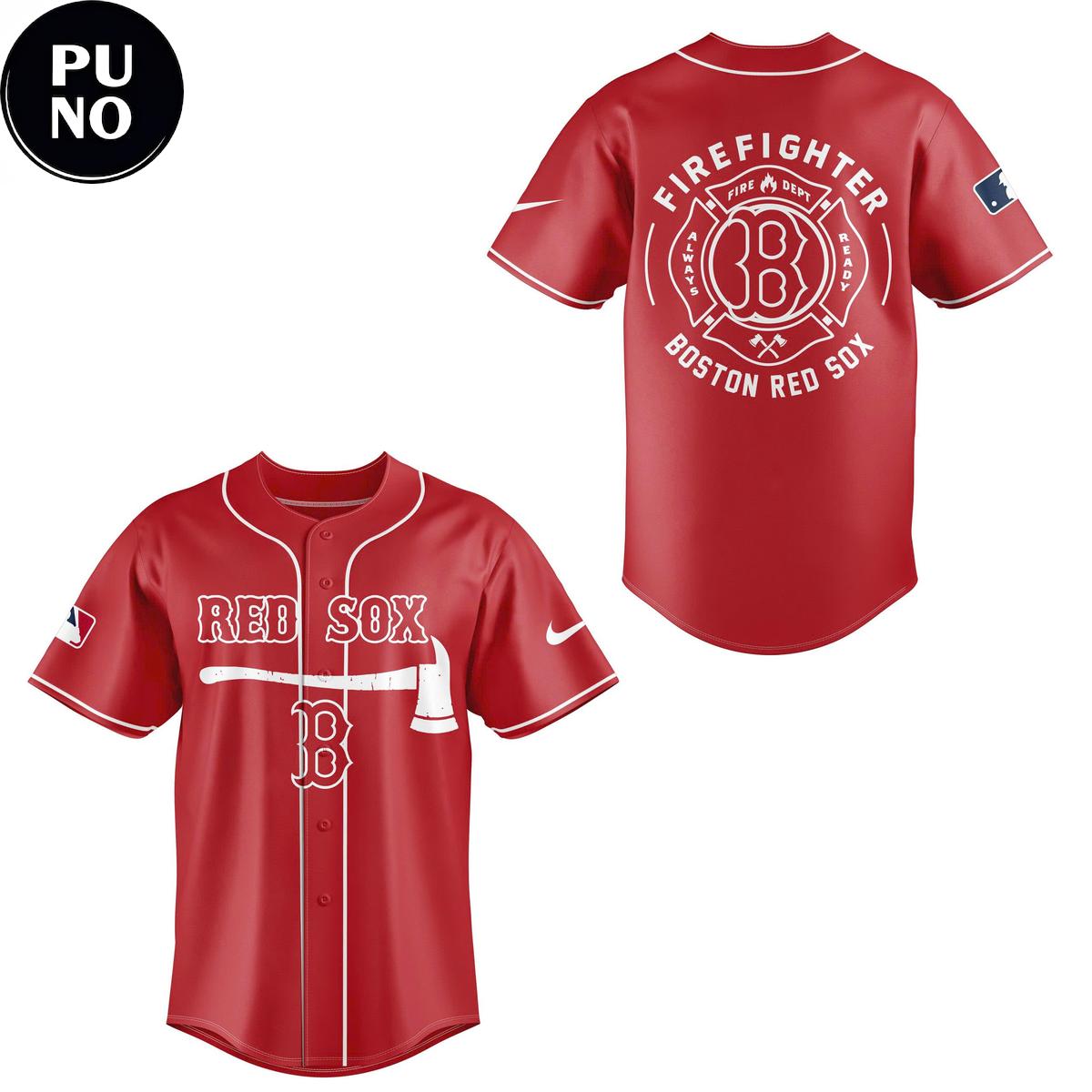 Boston Red Sox Firefighter Application Night 2026 Baseball Jersey