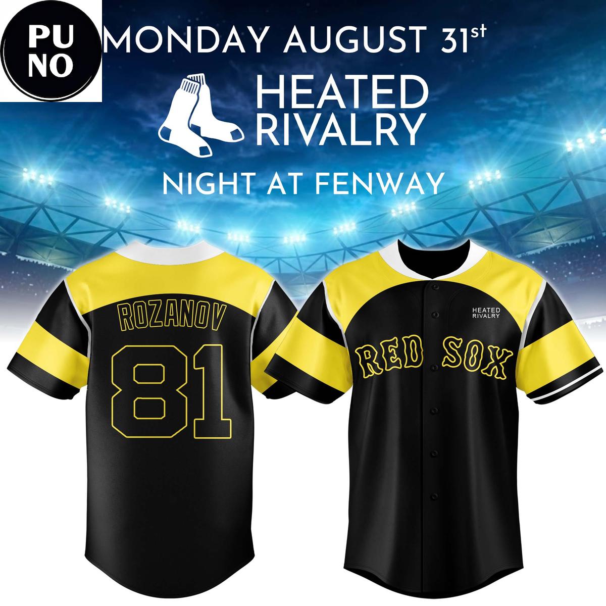 Boston Red Sox Heated Rivalry Night 2026 Personalized Baseball Jersey