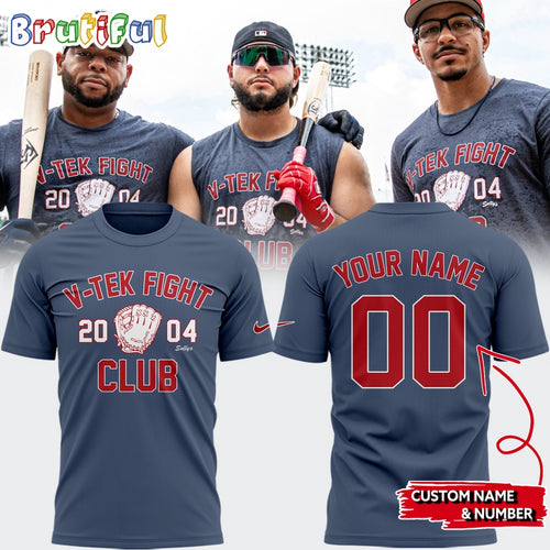 Boston Red Sox V-Teck Fight Club 3D Shirt
