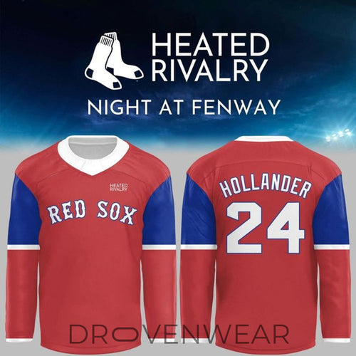 Boston Red Sox X Heated Rivalry Shane Hollander #24 Hockey Jersey