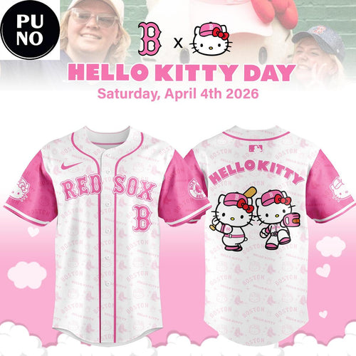 Boston Red Sox x Hello Kitty Day 2026 Pink Baseball Jersey