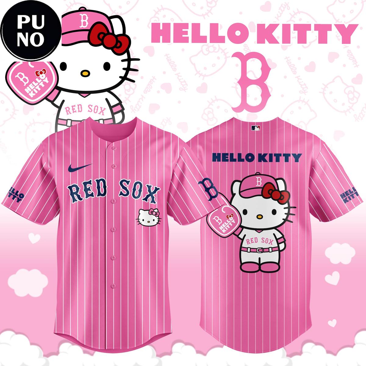 Boston Red Sox x Hello Kitty Pink Night 2026 Baseball Jersey