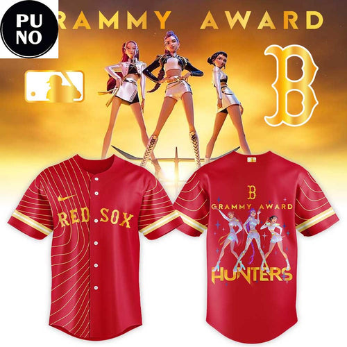 Boston Red Sox x KPop Demon Hunters 2026 Grammys Award Baseball Jersey