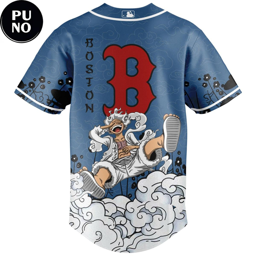 Boston Red Sox x One Piece 2026 Gear 5 Luffy Nika Baseball Jersey