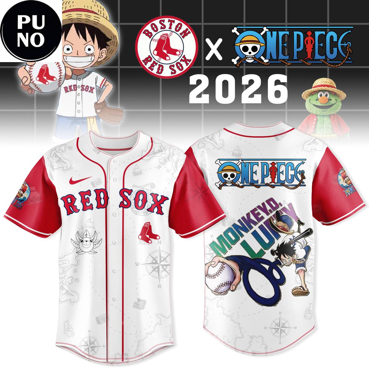 Boston Red Sox x One Piece Night 2026 Baseball Jersey