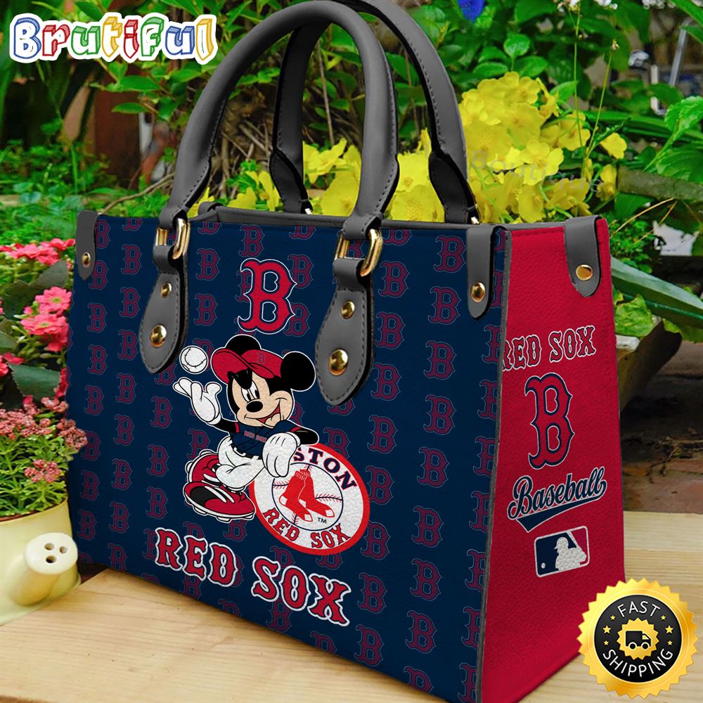 Boston Red Sox Mickey Women Leather Hand Bag