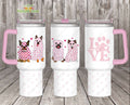 Boujee Dog Valentine 40oz Tumbler With Handle Gift for Dog’s Lovers