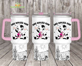 Boujee Cow Valentine 40oz Tumbler with Handle Cow’s Lover Gift