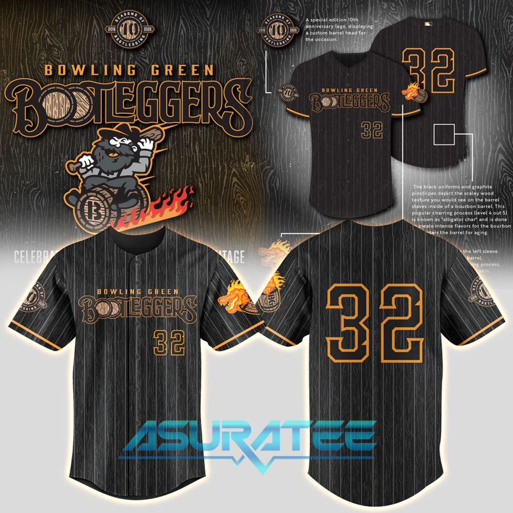 Bowling Green Revamps Bootleggers 10th Anniversary Baseball Jersey