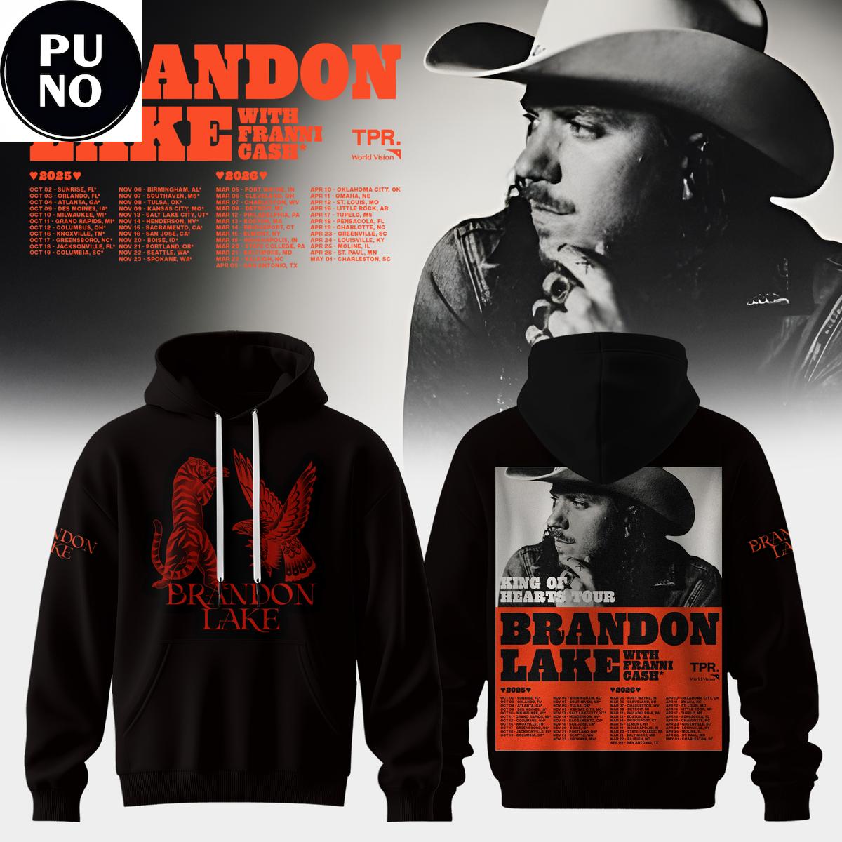 Brandon Lake King of Hearts Tour 2026 Hoodie T-Shirt