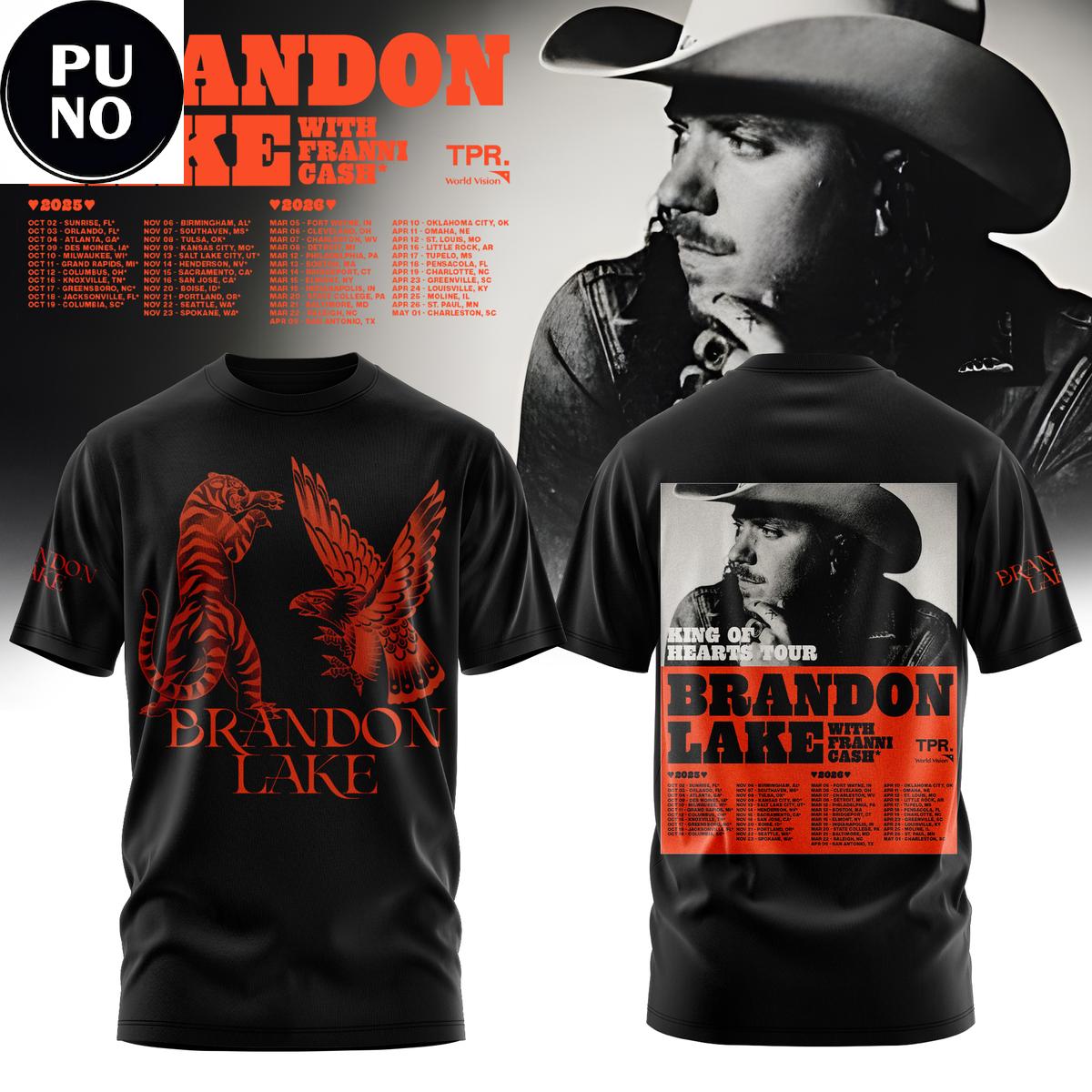 Brandon Lake King of Hearts Tour 2026 Hoodie T-Shirt