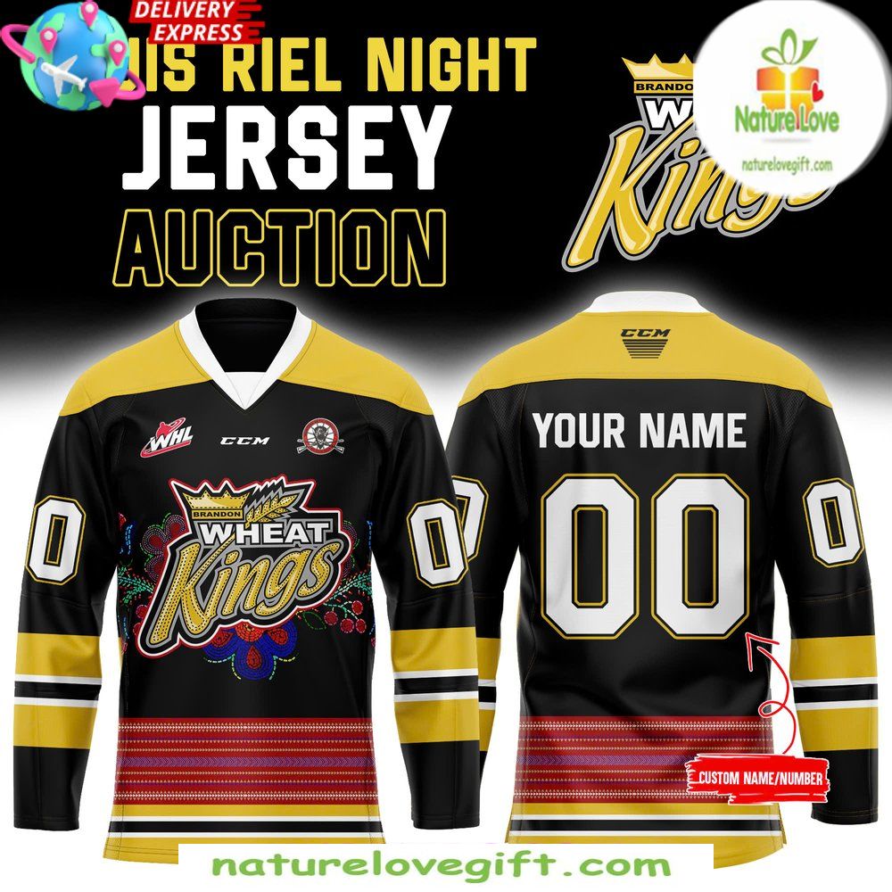 Louis Riel Night Jersey Auction Brandon Wheat Kings Hockey