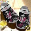 Breast Cancer Awareness Eagle USA Flag Clog Shoes