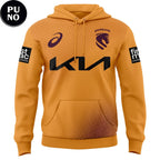 Brisbane Broncos 2026 Mens Yellow Training Replica Hoodie T-Shirt