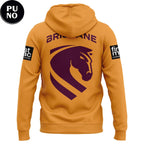 Brisbane Broncos 2026 Mens Yellow Training Replica Hoodie T-Shirt