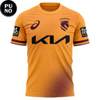 Brisbane Broncos 2026 Mens Yellow Training Replica Hoodie T-Shirt