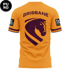 Brisbane Broncos 2026 Mens Yellow Training Replica Hoodie T-Shirt