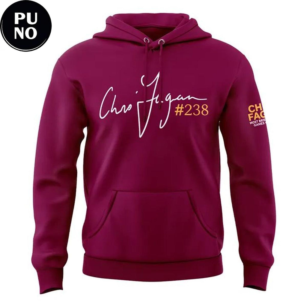Brisbane Lions 2026 Coach Chris Fagan 238 Game Hoodie T-Shirt