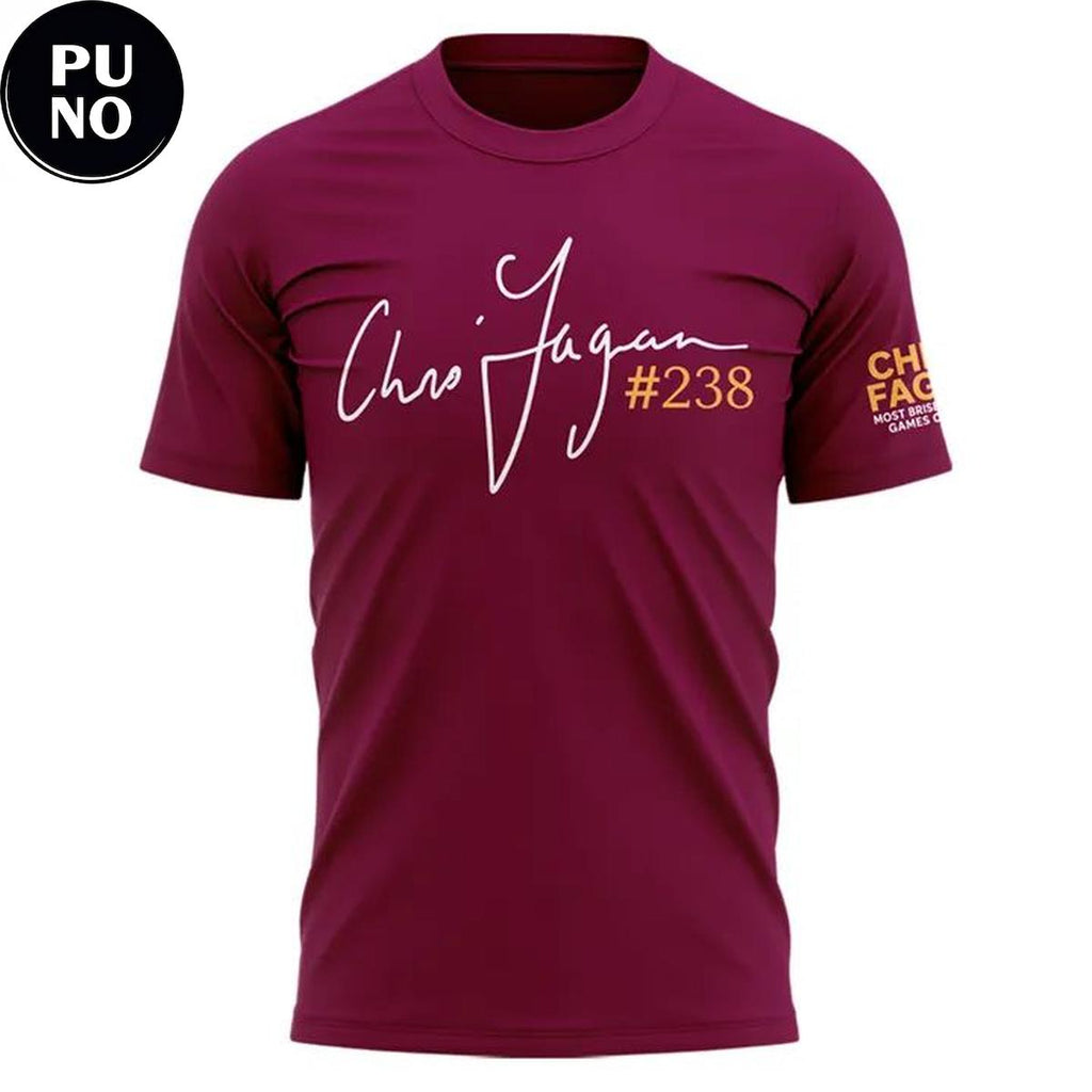 Brisbane Lions 2026 Coach Chris Fagan 238 Game Hoodie T-Shirt