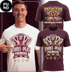 Brisbane Lions 2026 Three-Peat Premiers Champions Hoodie T-Shirt