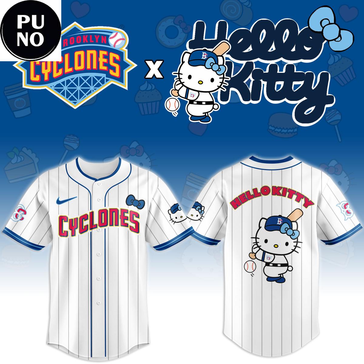 Brooklyn Cyclones x Hello Kitty Night 2026 Baseball Jersey