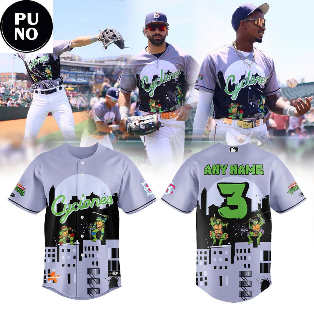 Brooklyn Cyclones x Teenage Mutant Ninja Turtles 2026 Personalized Baseball Jersey