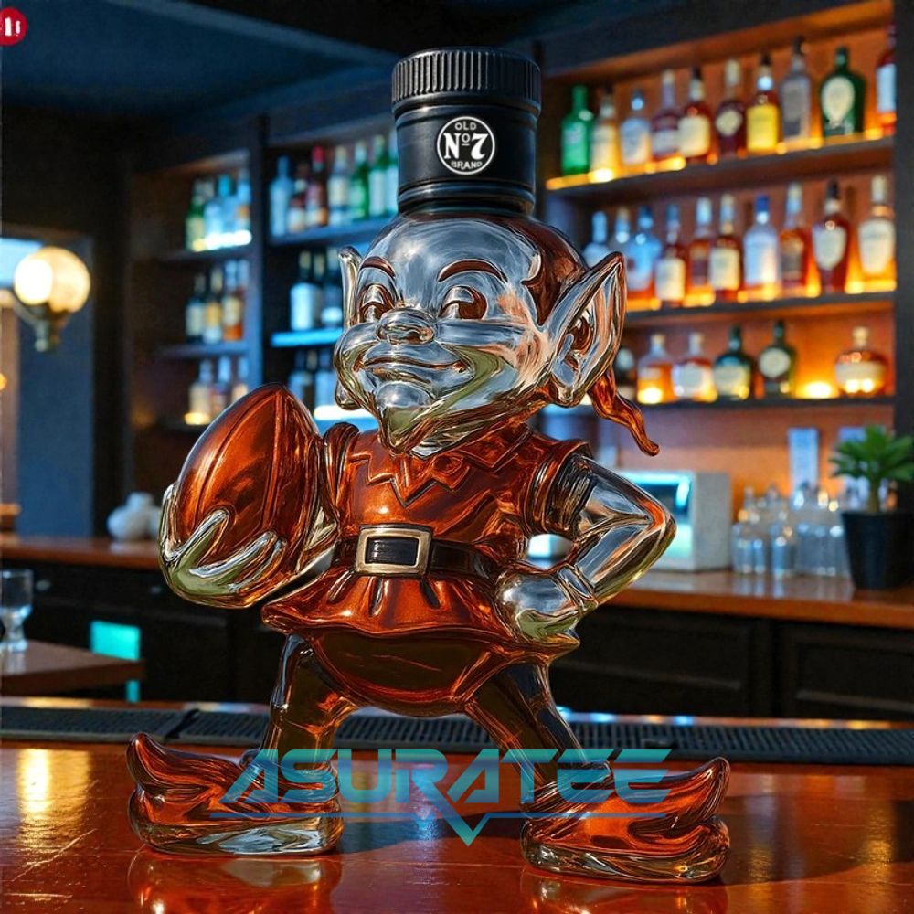 Brownie The Elf Cleveland Browns Whisky Bottle