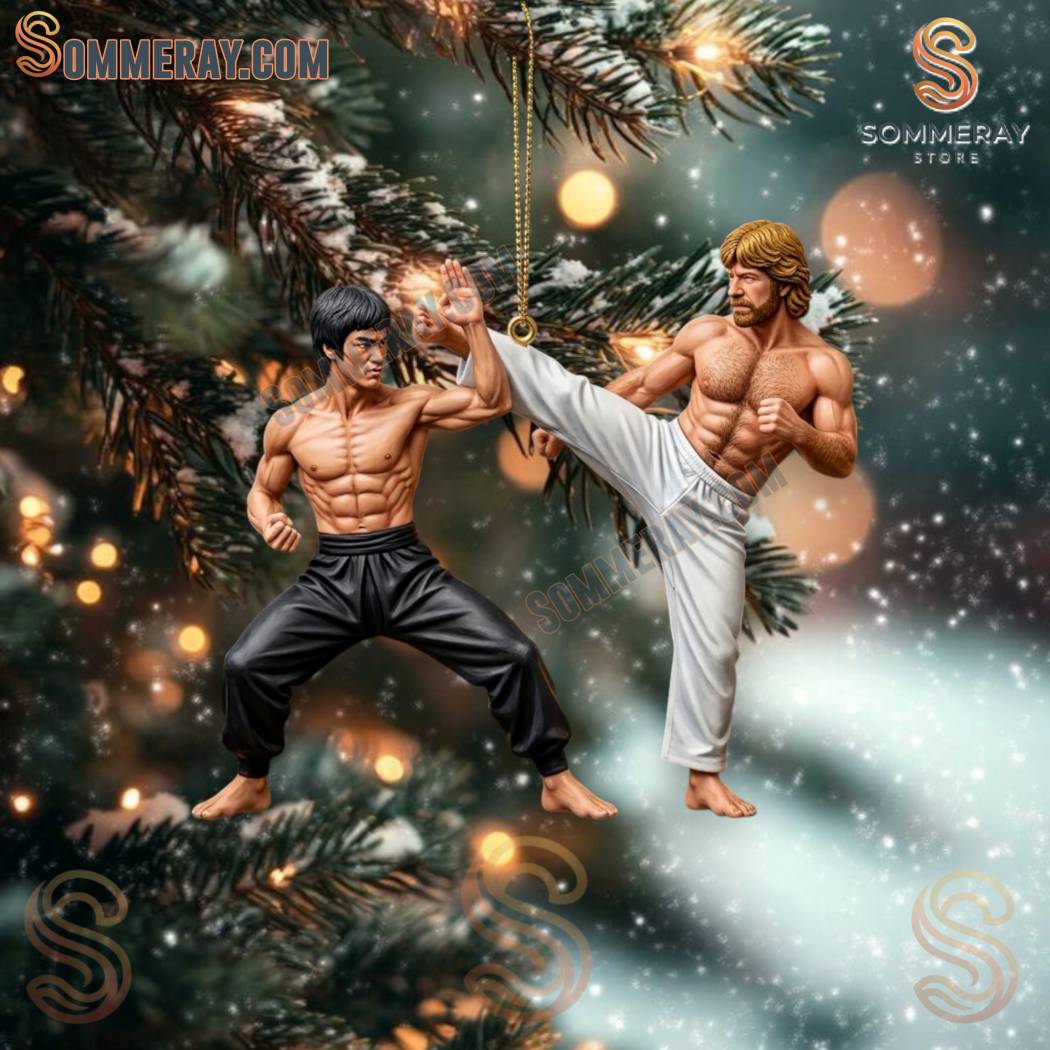 Bruce Lee Vs. Chuck Norris Way Of The Dragon Ornament