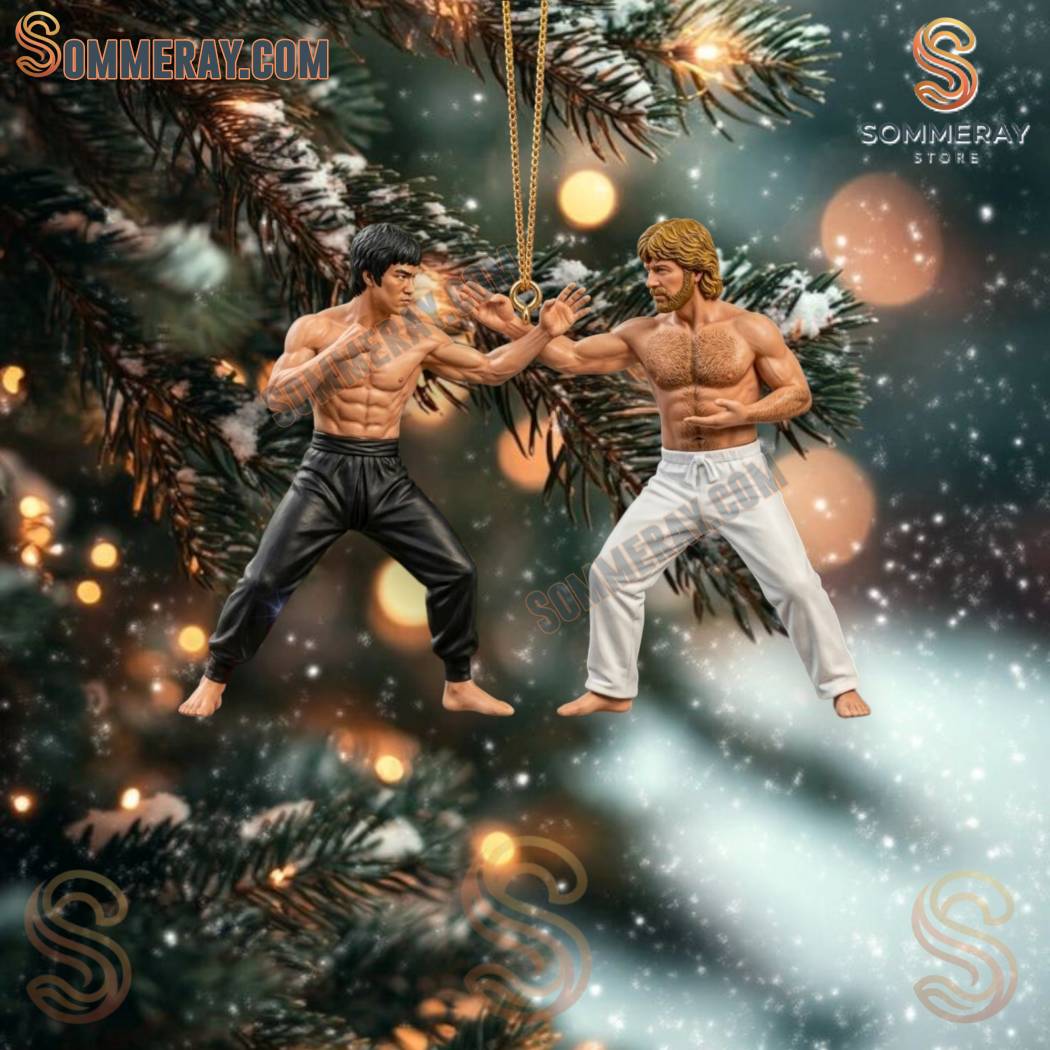 Bruce Lee Vs. Chuck Norris Way Of The Dragon Ornament