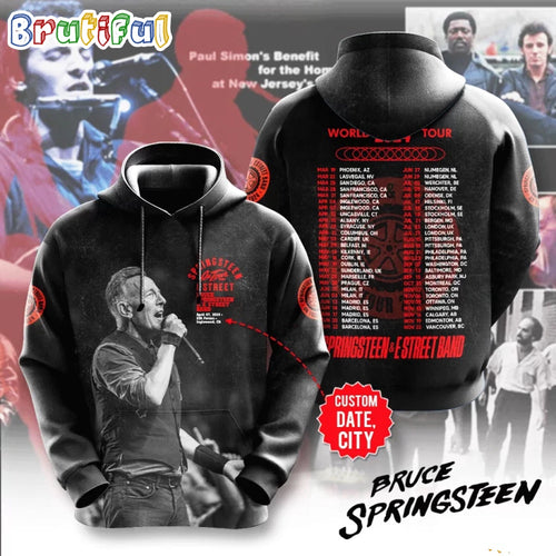 Bruce Springsteen E Street Band World Tour 2024 Schedule Hoodie T-Shirt