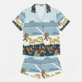 Brutus Crossed Out The M In Michigan Pajamas Set
